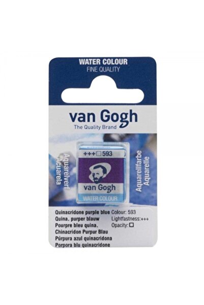 Van Gogh Van Gogh Sulu Boya - Quinacridone Purple Blue 593 (yarım Tablet)