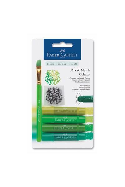 Faber Castell Mix Match Gelatos Sulandırılabilir Mum Boya Seti Yeşil Tonlar 4 Renk
