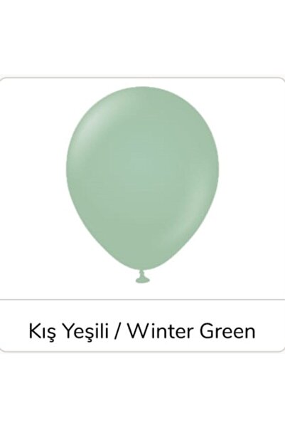 eğlencemarketi 12" Retro Balon Kış Yeşili Renk 20 Adet