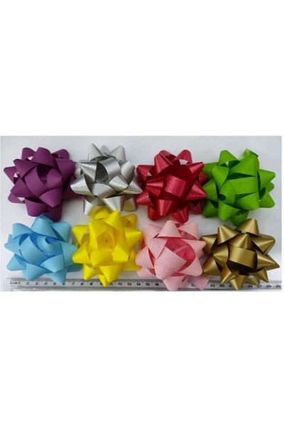 KENT Star Bow Ornament Pastel Mixed No:4 7.5 Cm 20 Pieces