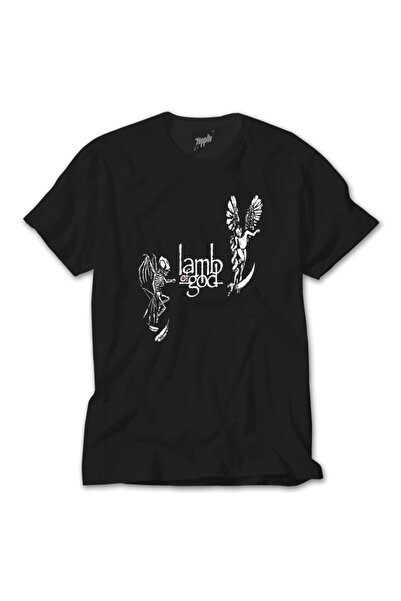 Z zepplin تي شيرت حمل الله الشيطان والملاك الأسود