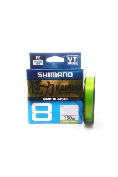 Shimano Kairiki 8 150mt Mantis Green Ip Olta Misinası 0,06mm I02