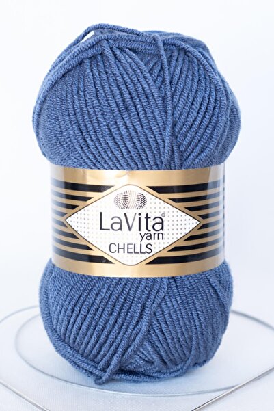 LaVita Yarn خيوط تاكا للحياكة اليدوية من تشيلز (9783-نيلي)