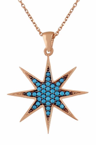 Argentum Concept 925 Ayar Gümüş Firuze Taşlı Kuzey Yıldızı Kolye - N047901