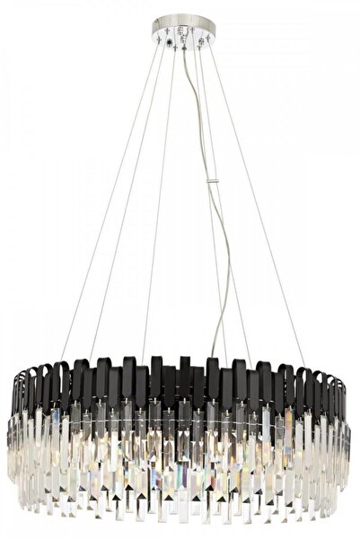 Avonni Avonnı Av-60353-80bsy Siyah Boyalı Modern Avize E14 Metal Cam 80cm