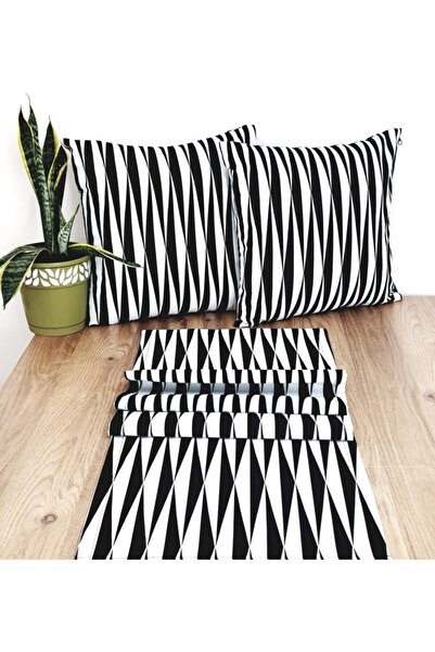 koçaktoptan Throw Pillow Cover Jacquard Fabric 45 X 45 Cm Set of 4