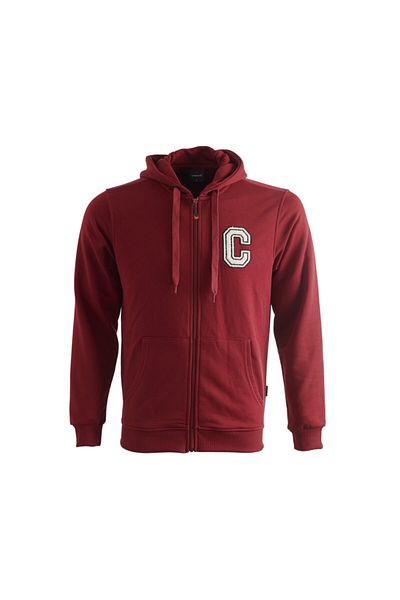 Cresta Men's Full Zipper Hooded College Sweatshirt