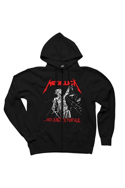 Z zepplin Φούτερ με κουκούλα με φερμουάρ Metallica And Justice For All