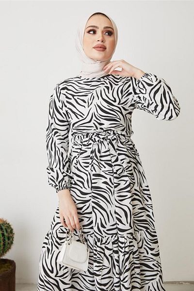 benguen 401 Kleid mit Zebramuster