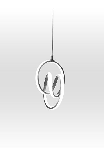 RSCOLLECTIONS Modern Sarkıt Gümüş Led Avize Imza Ledli Avize