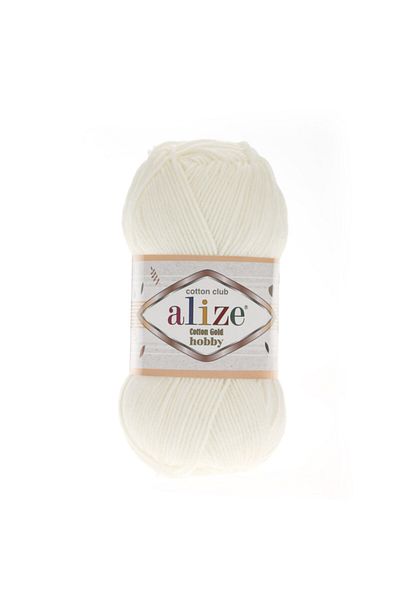 Alize Yumak Cotton Gold Hobby - 50g Ανοιχτή Κρέμα Πλεκτό Χέρι 062 - Η τιμή είναι για ένα Τεμάχιο
