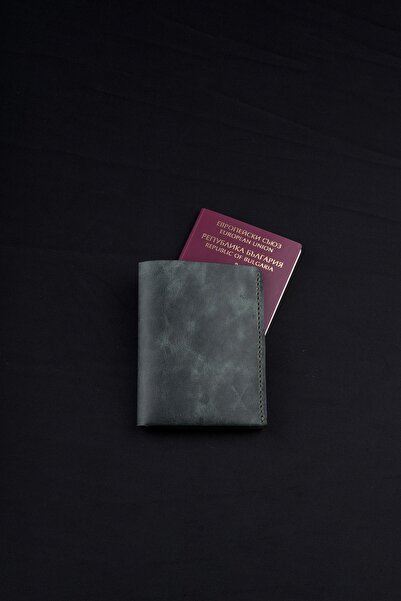 minimal X design Minimal X Passport Cover Card Holder - Ocean Green - Genuine Leather & Handmade