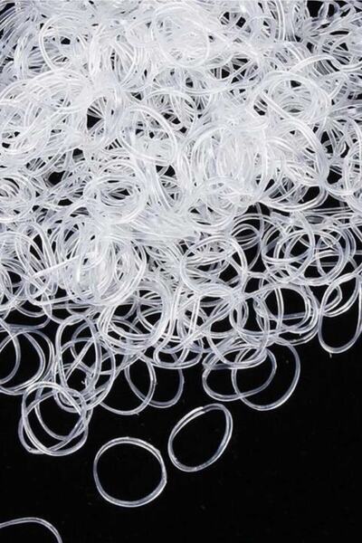 C&E Design 1000 Adet Şeffaf Saç Örgü Lastiği