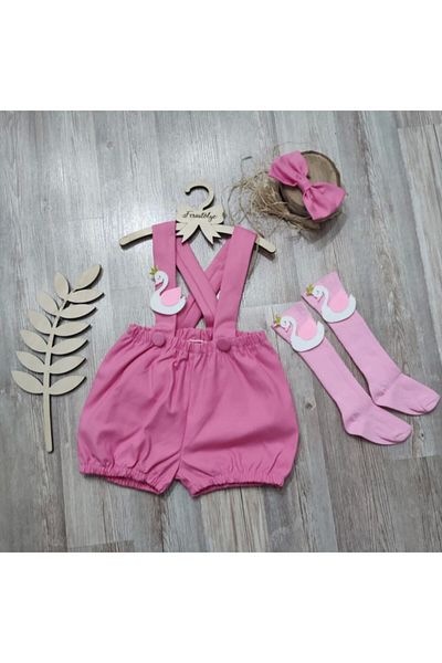 Feriatolye Swan Concept Baby Girl Pink Slippers
