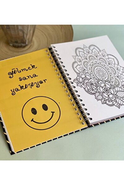 hediyeofisi Panda Designed Spiral Sticker Undated Talking Agenda Weekly Planner Notebook
