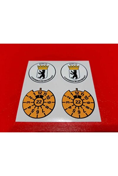 otopaspascım ملصق لوحة ترخيص علم برلين - ملصق لوحة ترخيص برلين - ملصق ترخيص ب...