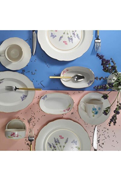 Kütahya Porselen Porselen Bnıly28kh0309833 Bone Ilay 6 Kişilik 28 Parça Yuvarlak Kahvaltı Takımı