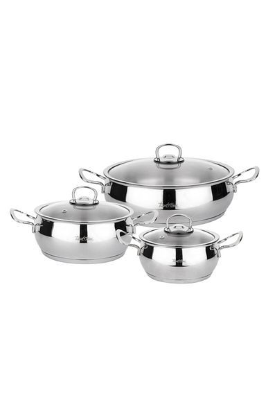 Tantitoni Basic 6 Piece Stainless Steel Cookware Set