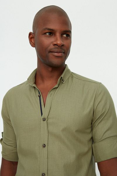 Trendyol Collection Hemd - Grün - Slim Fit