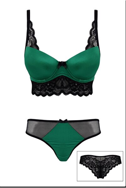 Venüs Yeşil Sütyen Takımı