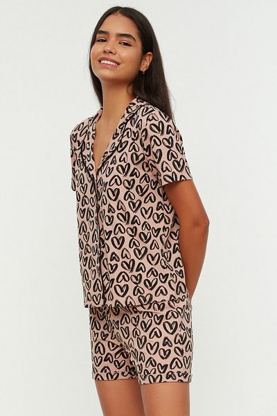 Trendyol Collection Pajama Set - Multi-color - Heart