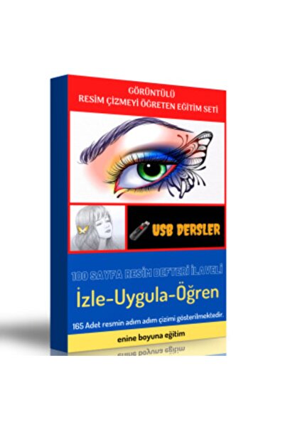 Enine Boyuna Eğitim Görüntülü Resim Çizmeyi Öğreten Eğitim Seti (165 Ders)