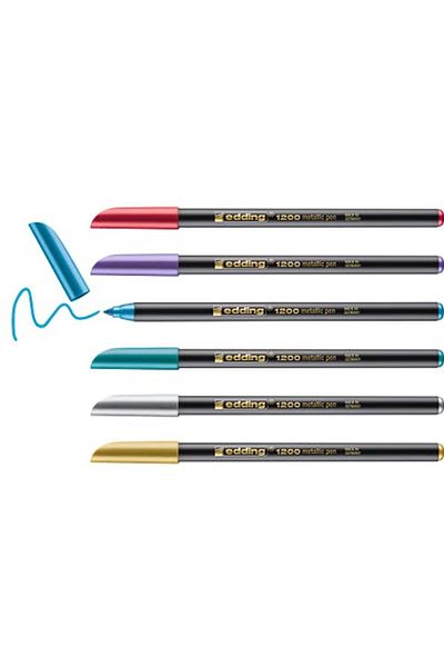 Edding 1200 Model Metallic Felt 6-Piece Pencil Set