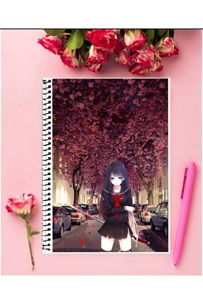 animeandyourworld كيسارا تيندو دفتر أنيمي 1 قطعة تصميم خاص A4 حجم 21 * 29 سم سلك غير مُبطن دفتر
