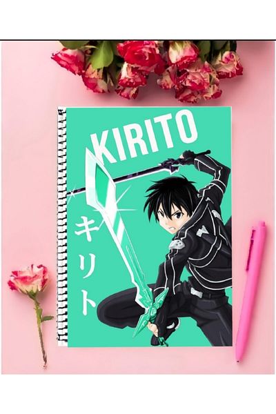 animeandyourworld كيريتو ألفهايم 1 قطعة تصميم خاص مقاس A4 مقاس 21*29 سم دفتر ملاحظات مخطط