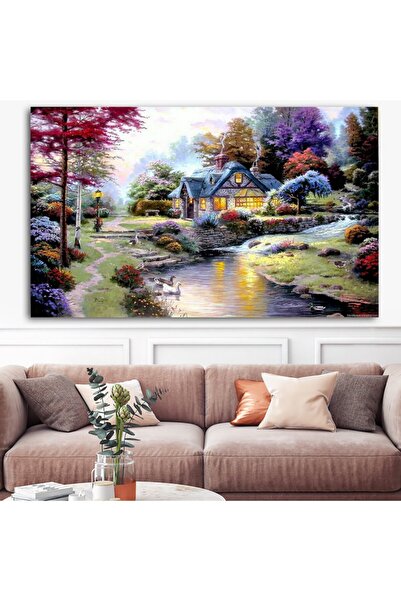 Sebenta Dev Boyut Huzurlu Ev Kanvas Tablo