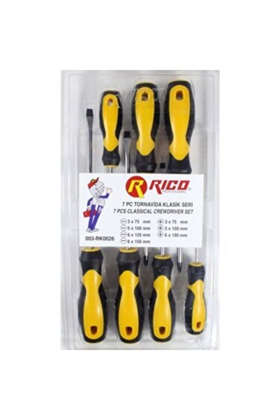 Rico 7 Parça Klasik Tornavida Seti