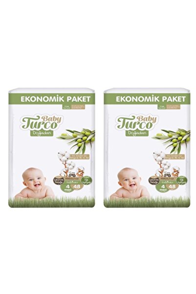 Baby Turco Bebek Bezi Ekonomik Paket 48'l 4 Numara 8682241205943 2 Paket 96 Adet