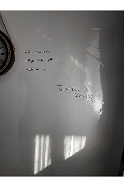 Tutunabilir Kağıt 2 Tane Şeffaf Tahta Statik Akıllı Kağıt Yazı Tahtası 60x100 Cm Kalem Duvara,cama,tahtaya Uygulanır