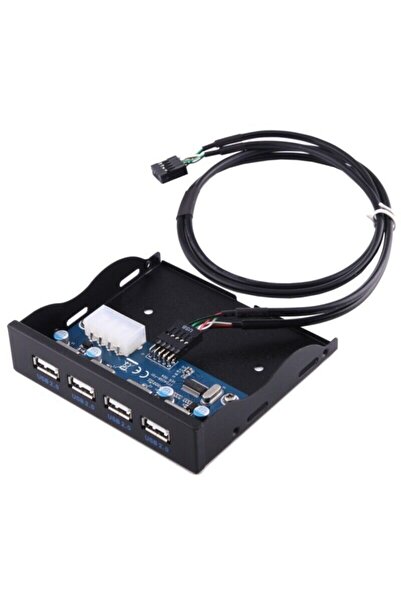 Alfais 4990 3.5 Inç 4 Port Usb 9 Pin Dahili Floppy Disket Ön Panel Yuvası