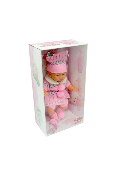 GALTOYS Azra Newborn Pembe Grı Trıko Elbıselı-3 Glt1127-a