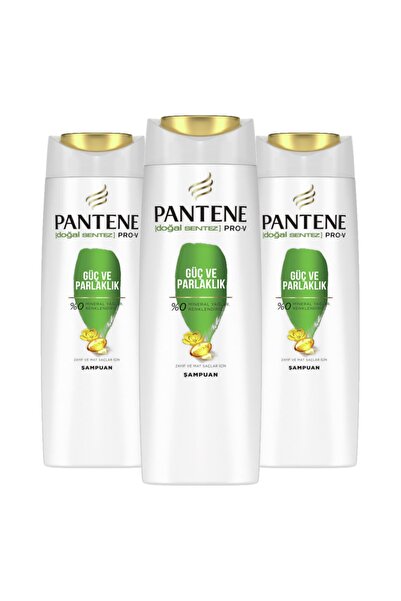 Pantene 3 in 1 Power and Shine Shampoo 400 ml 3 Pieces