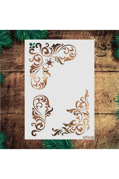 STENCİLTASARIM Stencil Tasarım Kö038 - Dekoratif Duvar Ve Eşya Boyama Şablonl...