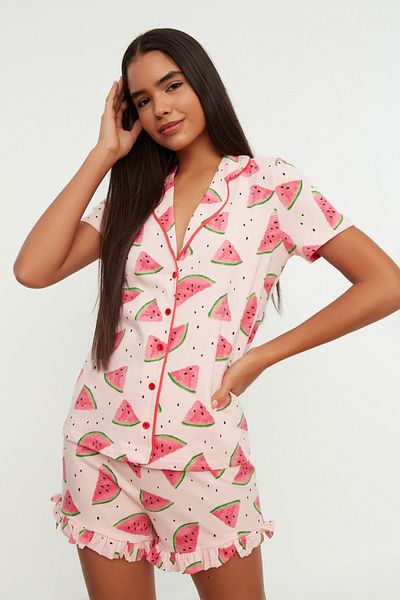 Trendyol Collection Pajama Set - Pink - Plain