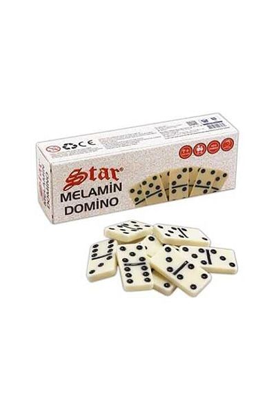 Star Okey Star Melamine Domino - Family Game with 28 Jewels, Double Six Table