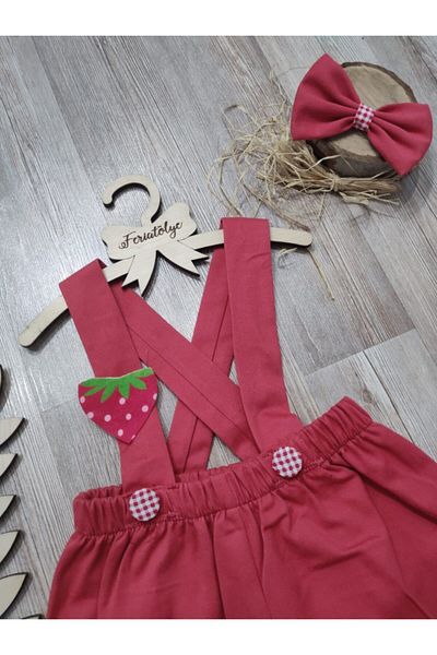 Feriatolye Strawberry Concept Cake Pop Costume Baby Girl Romper