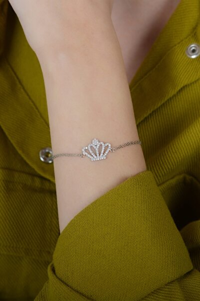 ESSARE Kadın Kral Tacı 925 Ayar Gümüş Bileklik