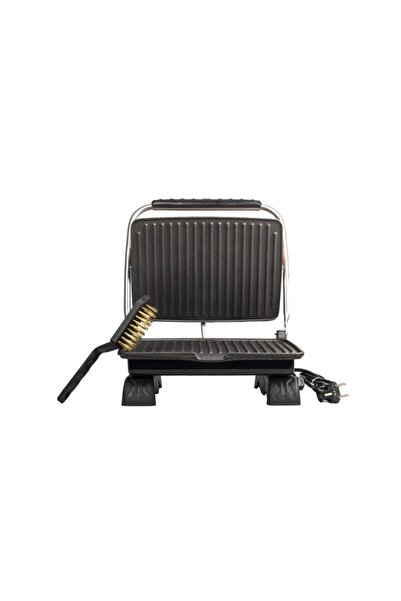 Regron Organik Pik Demir Döküm Kaplamasız & Anti Kanserojen Ev Tipi Tost Makinası Dkmx Siyah 1800w + Fırça