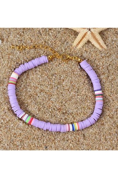İPAR AKSESUAR Lilac Fimo Beaded Hal Hal
