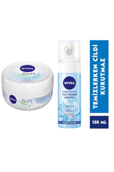 NIVEA Yüz Yıkama Köpüğü Normal Ciltler 150 ml Ve Soft El Ve Vücut Nemlendiric...
