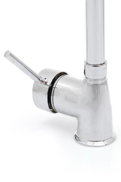 KUSTAR Chrome Pear Corner Pipe Kitchen Sink Faucet with Movable Aerator