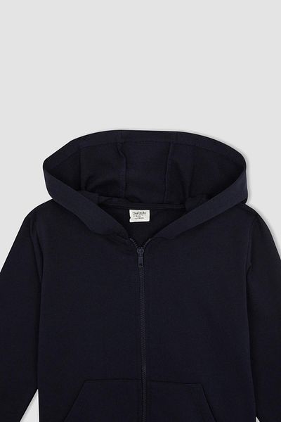 DeFacto Boy's Hooded Basic Cardigan