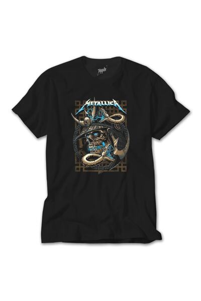 Z zepplin Tricou negru Metallica Skull Snake