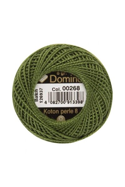 domino Coats Koton Perle Yeşil Broderie cu ață Nr.:8