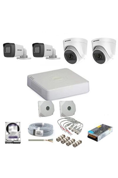 Hikvision 4 Kameralı Güvenlik Kamera Seti 1 Tb Hdd