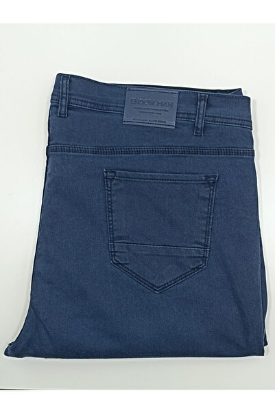 SMZ Ανδρικό τζιν παντελόνι ελαστικό ύφασμα μεγάλου μεγέθους, κανονική μέση, ίσιο πόδι